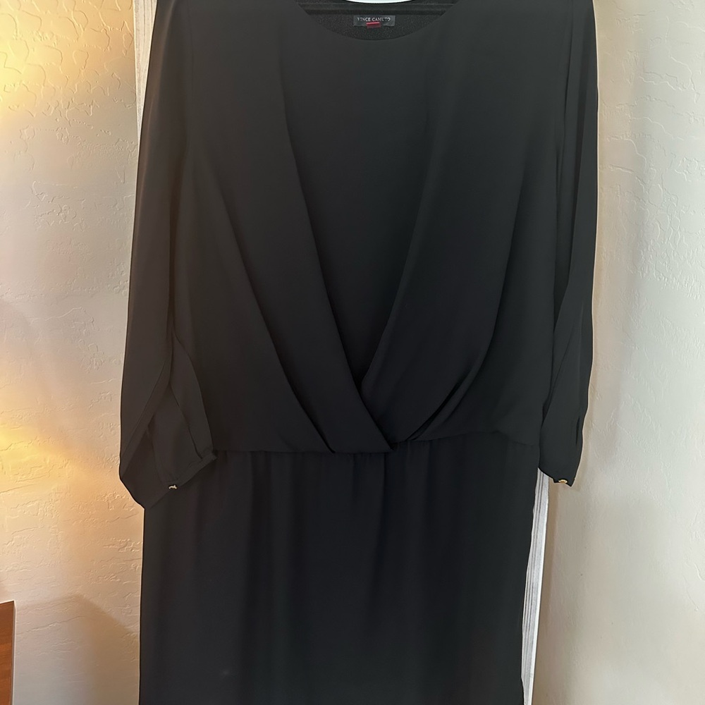 Vince Camuto Black Long Sleeve Dress